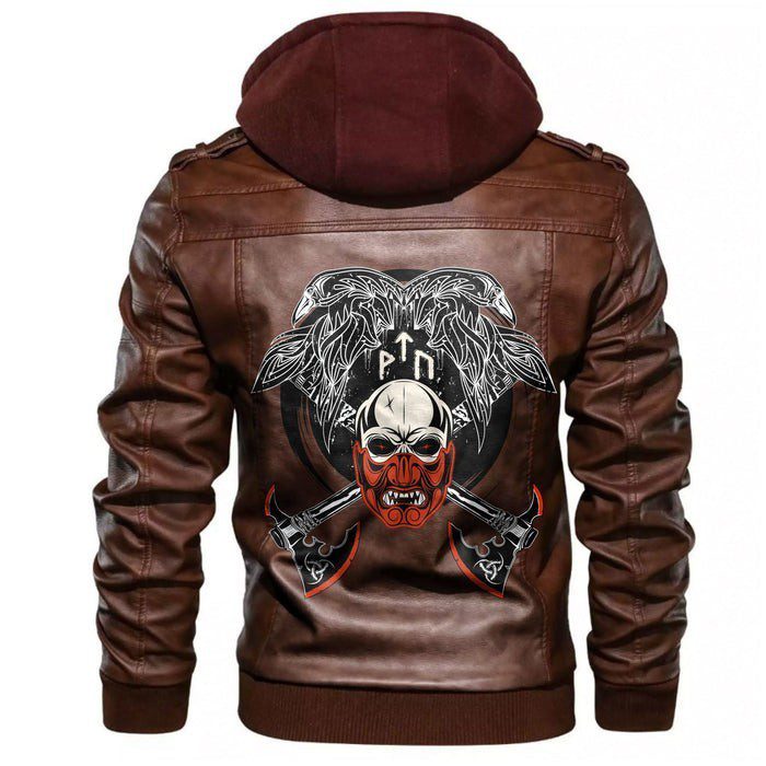 
Fighting Axes Raven Skull Fantasy Warrior Inscription Hero Leather Jacket A35 hot Baseball Jacket 2025 3DBJ1252