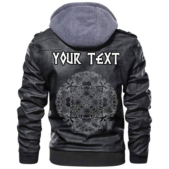 
Custom Celtic Symbol Ravens Cross Mandala Leather Jacket A35 hot Baseball Jacket 2025 3DBJ3921