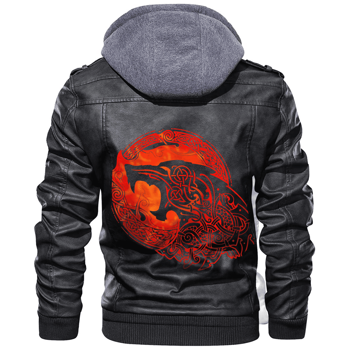 
Viking Wolf Celtic Zip Leather Jacket A31 hot Baseball Jacket 2025 3DBJ1144