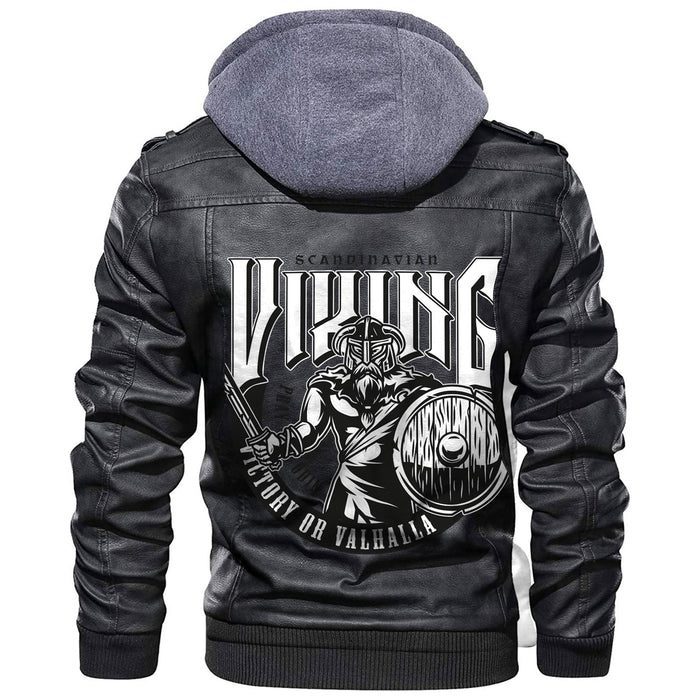 
Scandinavian Vintage Label With Strong Warrior Leather Jacket A35 hot Baseball Jacket 2025 3DBJ5987