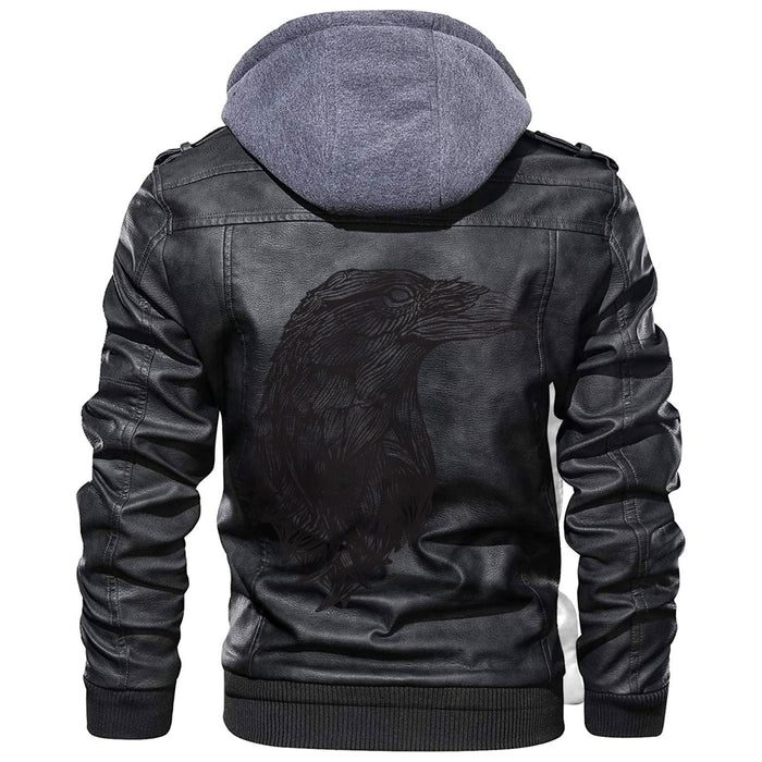 
Crow Black Leather Jacket A35 hot Baseball Jacket 2025 3DBJ5767