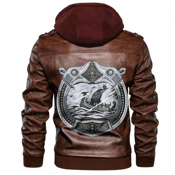 
Drakkar Sailing In A Storm Sea Leather Jacket A35 hot Baseball Jacket 2025 3DBJ4162