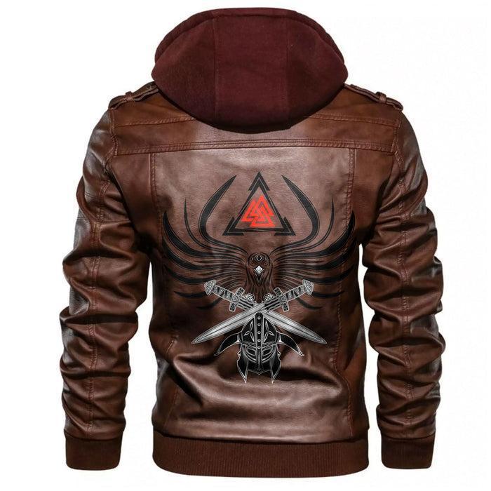 
Helmet Of The And Two Swords Valknut Leather Jacket A35 hot Baseball Jacket 2025 3DBJ3128