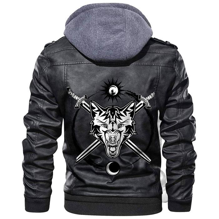 
Head Of A Fierce Wolf Against The Background Of Swords Leather Jacket A35 hot Baseball Jacket 2025 3DBJ8890