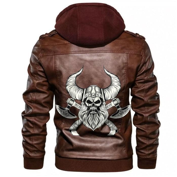 
Skull With Crossed Axes Leather Jacket A35 hot Baseball Jacket 2025 3DBJ6617