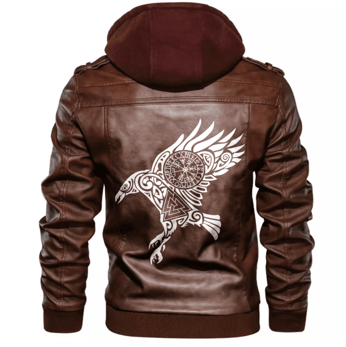 
Raven Odin Special Zip Leather Jacket A31 hot Baseball Jacket 2025 3DBJ8390