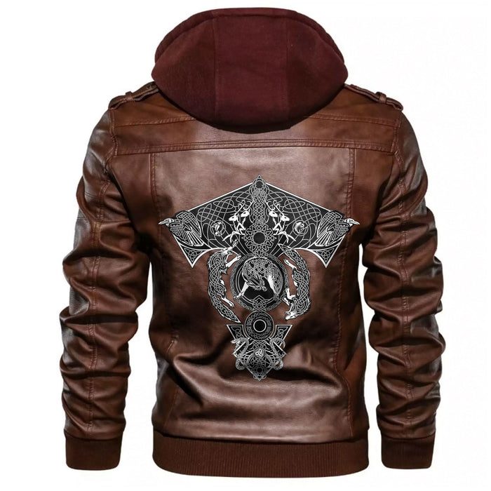 
Skoll and Hati Tattoo Style Leather Jacket A35 hot Baseball Jacket 2025 3DBJ2168