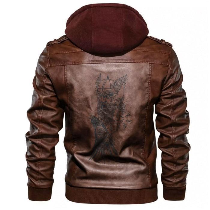 
Norse God Odin With Crows Graphic Celtic Ornament Warrior Leather Jacket A35 hot Baseball Jacket 2025 3DBJ8940