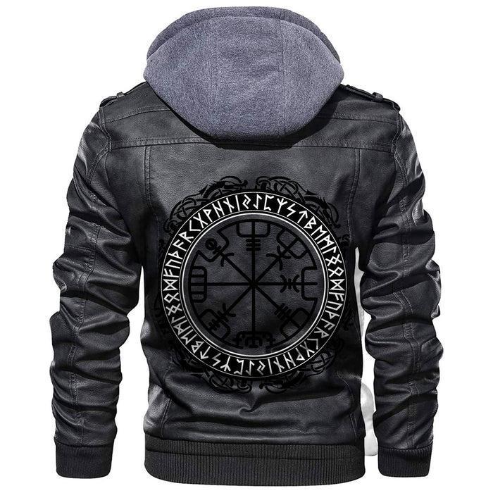 
Magical Runic Compass Vegvisir Leather Jacket A35 hot Baseball Jacket 2025 3DBJ9882