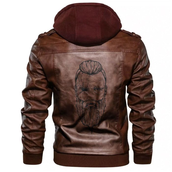 
God-Tor-Face Leather Jacket A35 hot Baseball Jacket 2025 3DBJ3546