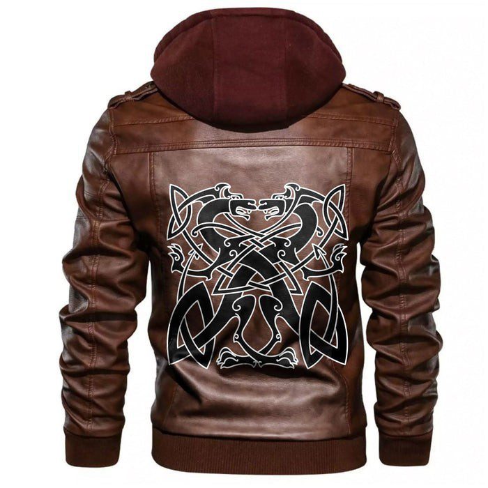 
Fighting Dragons In Celtic Style Leather Jacket A35 hot Baseball Jacket 2025 3DBJ9845
