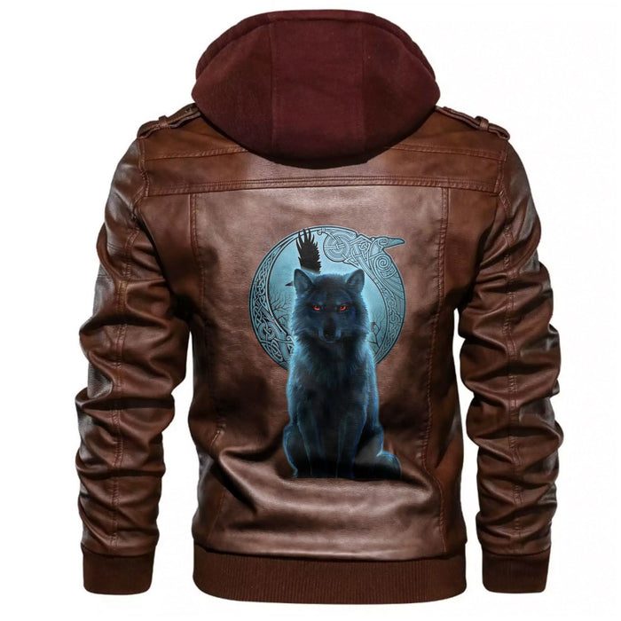 
Fenrir Wolf And Moon Leather Jacket A35 hot Baseball Jacket 2025 3DBJ5722