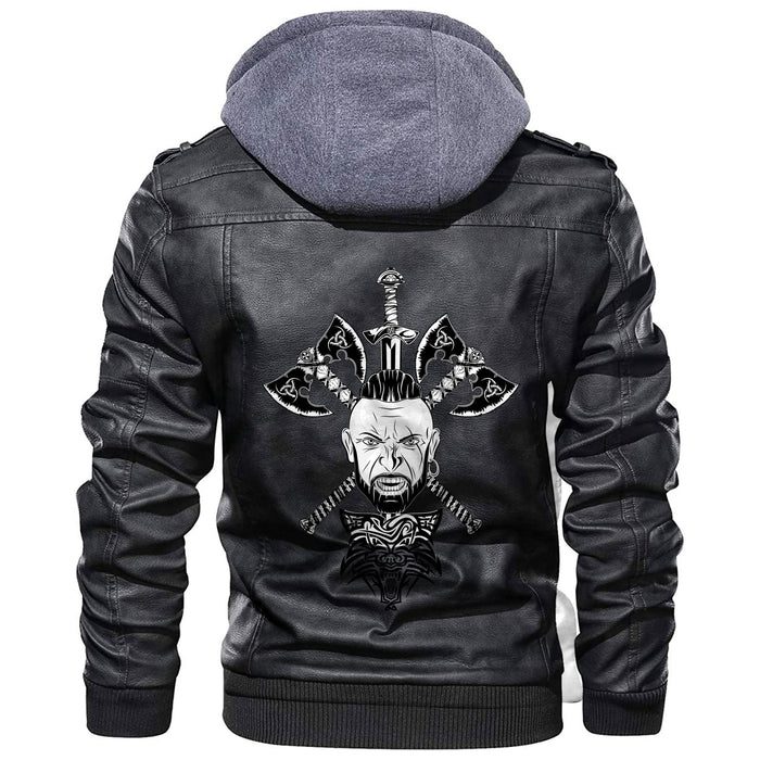 
Head Two Battle Axes And A Sword Leather Jacket A35 hot Baseball Jacket 2025 3DBJ2806