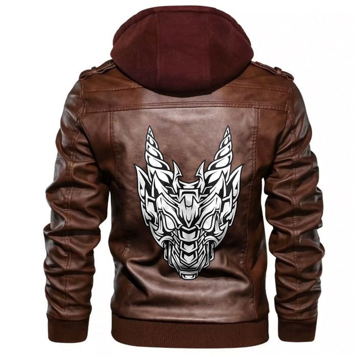 
Abstract Horned Dragon Leather Jacket A35 hot Baseball Jacket 2025 3DBJ6555