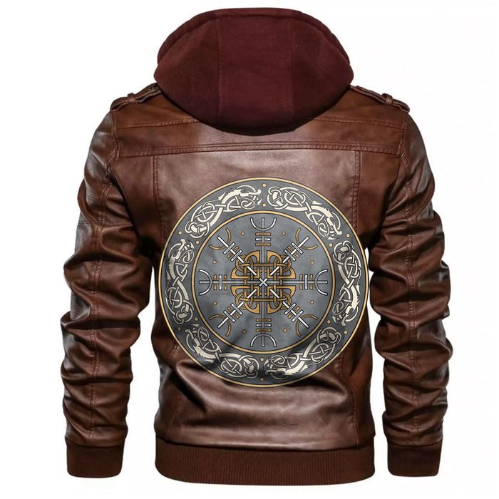 
Shield Celtic Helm of Awe Leather Jacket A35 hot Baseball Jacket 2025 3DBJ3919