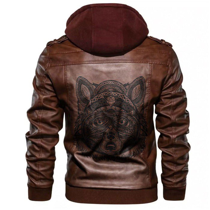 
Fox In The Celtic Style Leather Jacket A35 hot Baseball Jacket 2025 3DBJ4871