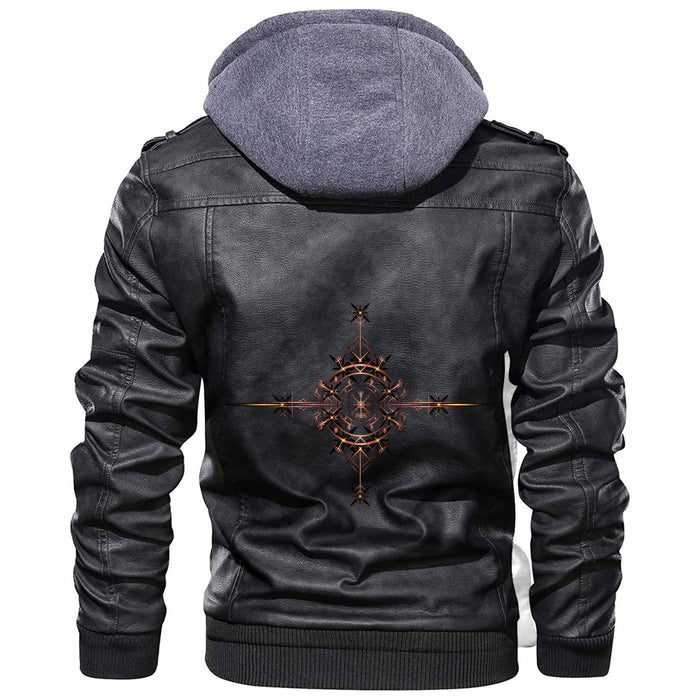 
Heraldic Lions With Sword Compass Ancient Leather Jacket A35 hot Baseball Jacket 2025 3DBJ3951