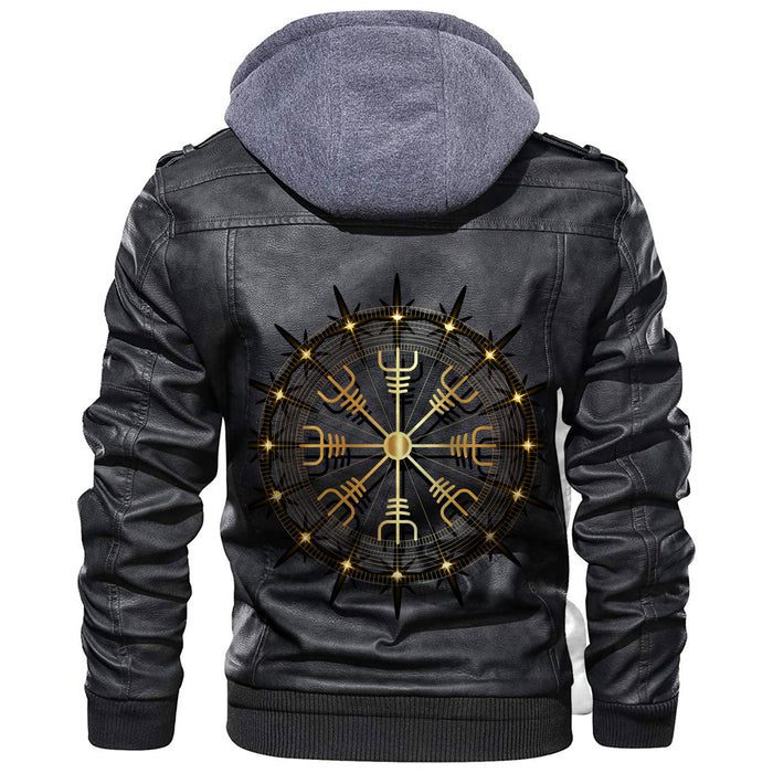 
Helm Of Awe Icelandic Magical Stave Leather Jacket A35 hot Baseball Jacket 2025 3DBJ5369