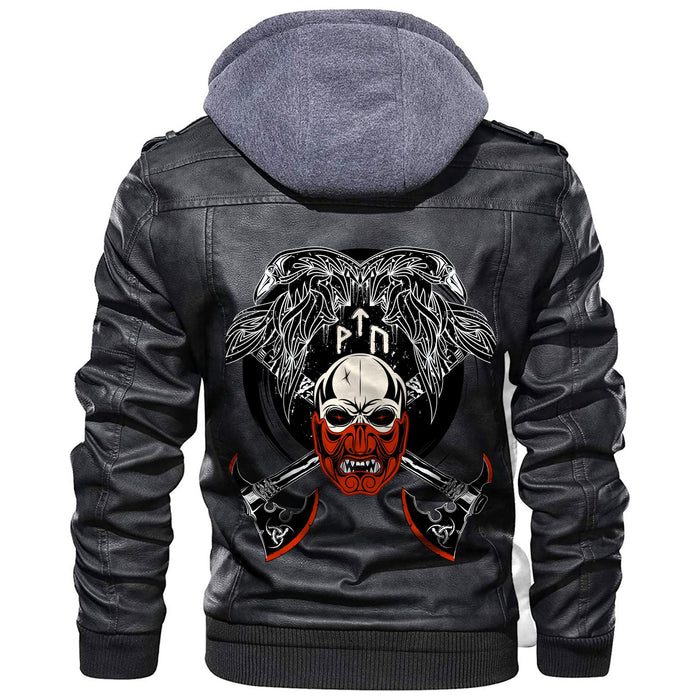 
Fighting Axes Raven Skull Fantasy Warrior Inscription Hero Leather Jacket A35 hot Baseball Jacket 2025 3DBJ1252