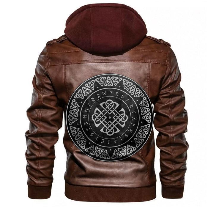 
Shield Runes Leather Jacket A35 hot Baseball Jacket 2025 3DBJ2023