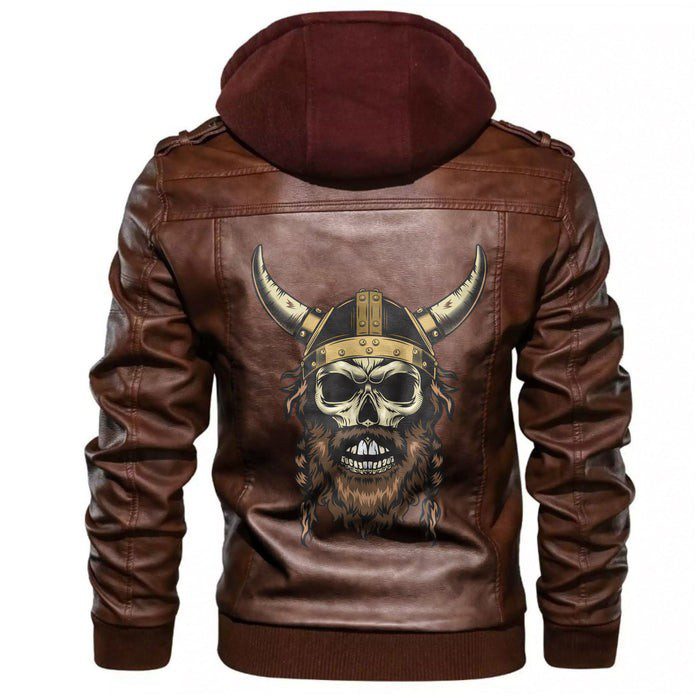 
Skull With Braided Hair And A Horned Hat Leather Jacket A35 hot Baseball Jacket 2025 3DBJ3707