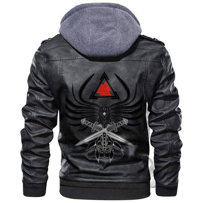 
Helmet Of The And Two Swords Valknut Leather Jacket A35 hot Baseball Jacket 2025 3DBJ3128