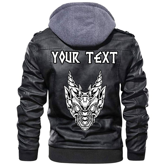 
Custom Abstract Horned Dragon Leather Jacket A35 hot Baseball Jacket 2025 3DBJ8109