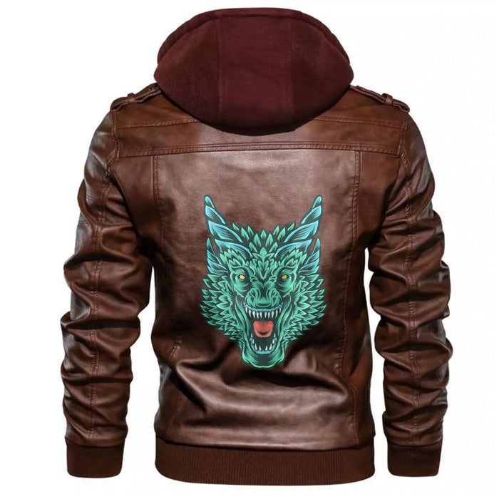 
Great Dragon Head With Horns Leather Jacket A35 hot Baseball Jacket 2025 3DBJ702