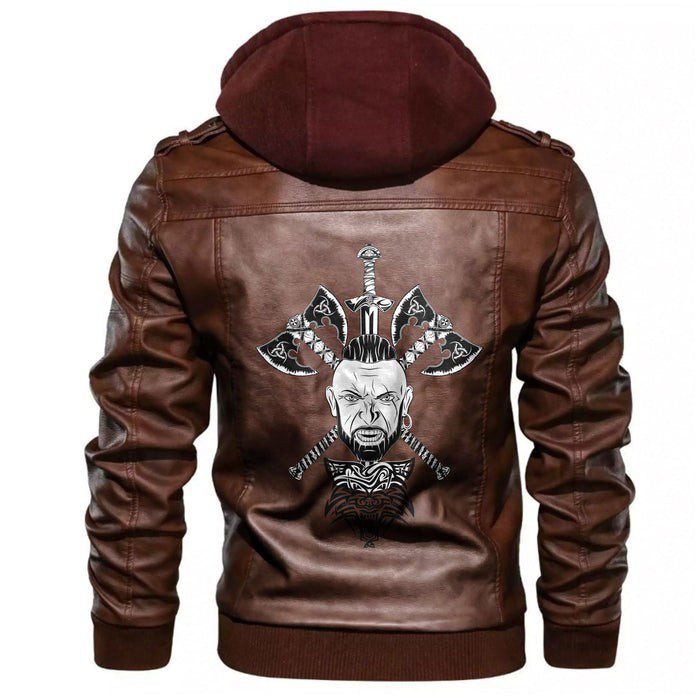 
Head Two Battle Axes And A Sword Leather Jacket A35 hot Baseball Jacket 2025 3DBJ2806