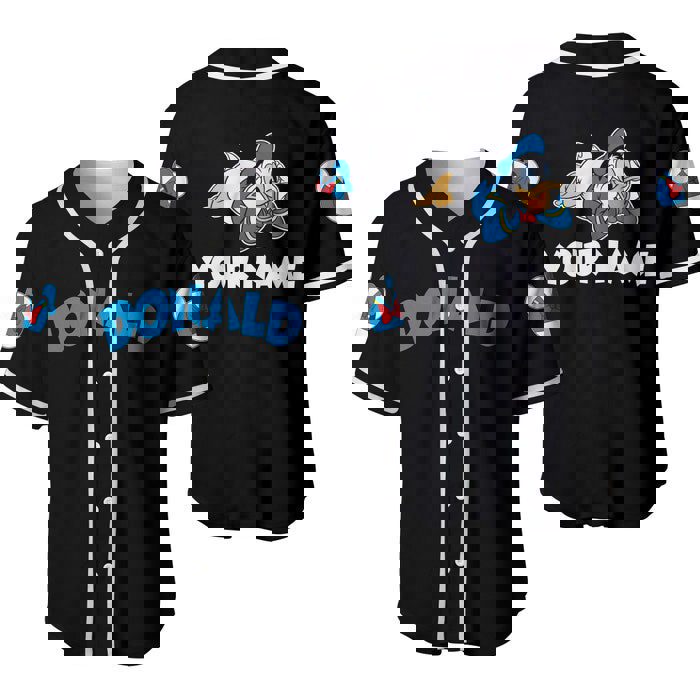 Blue chilling donald duck | disney unisex cartoon graphic casual outfits | custom baseball jersey