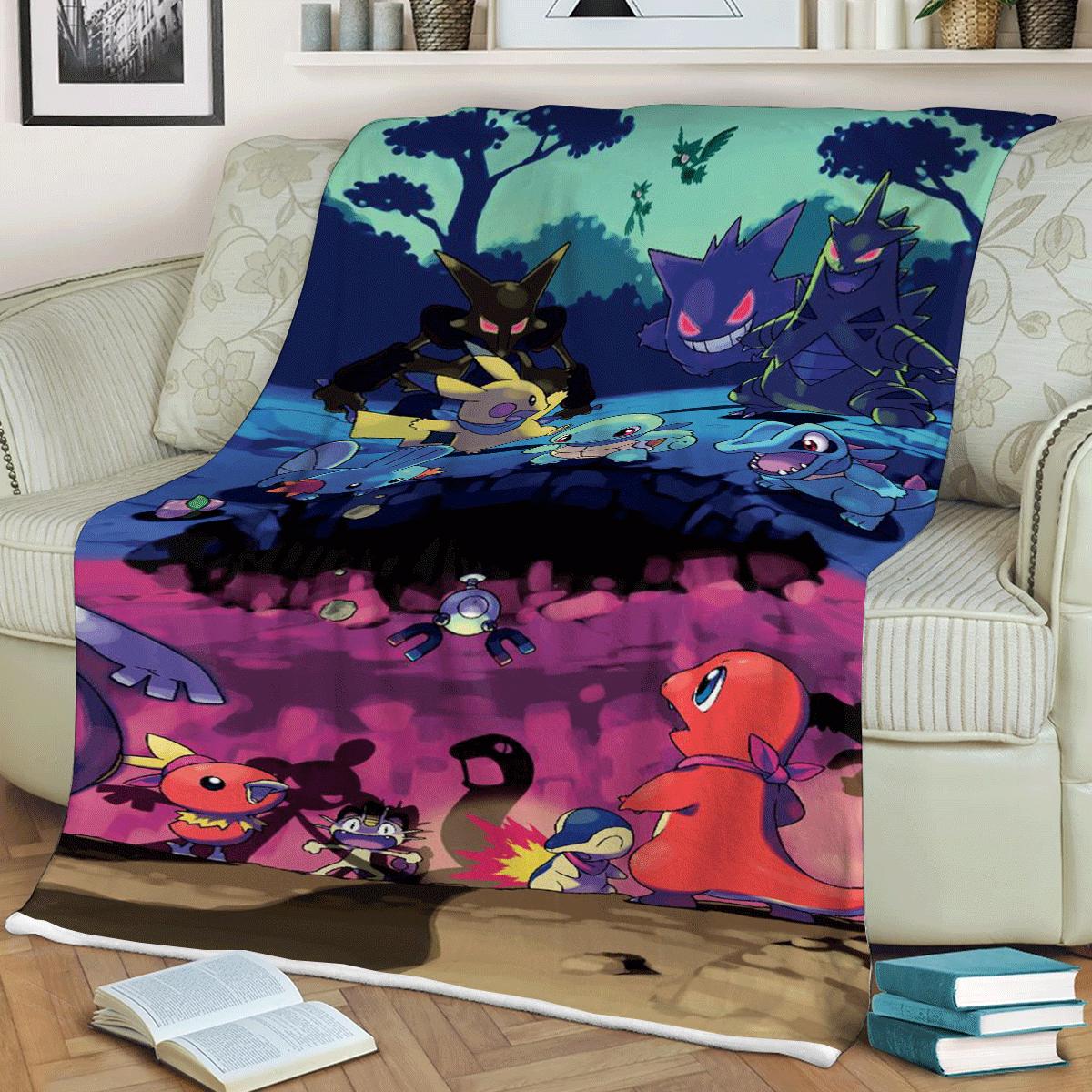Pokemon mystery dungeon games christmas gifts lover,pokemon gift for fan comfy sofa throw blanket gift