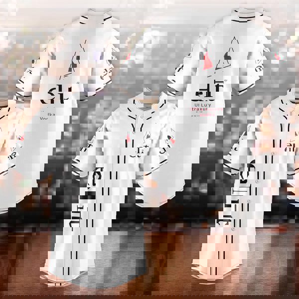 Unisex white elit vodka baseball jersey