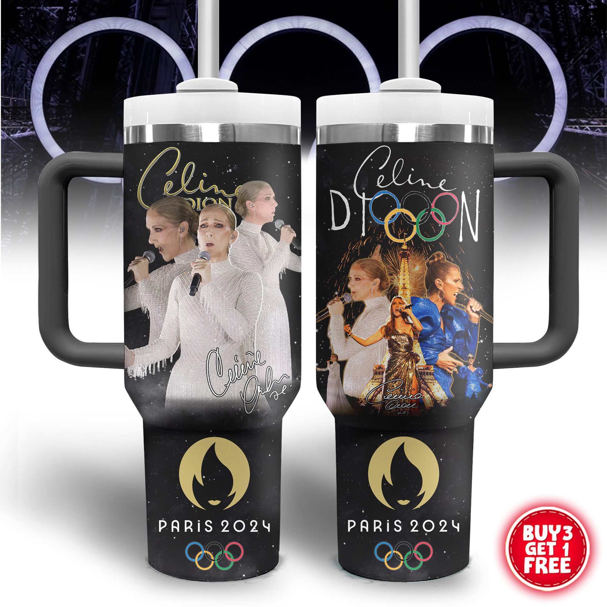 Celine dion’s music custom 40oz stanley tumbler zst1005