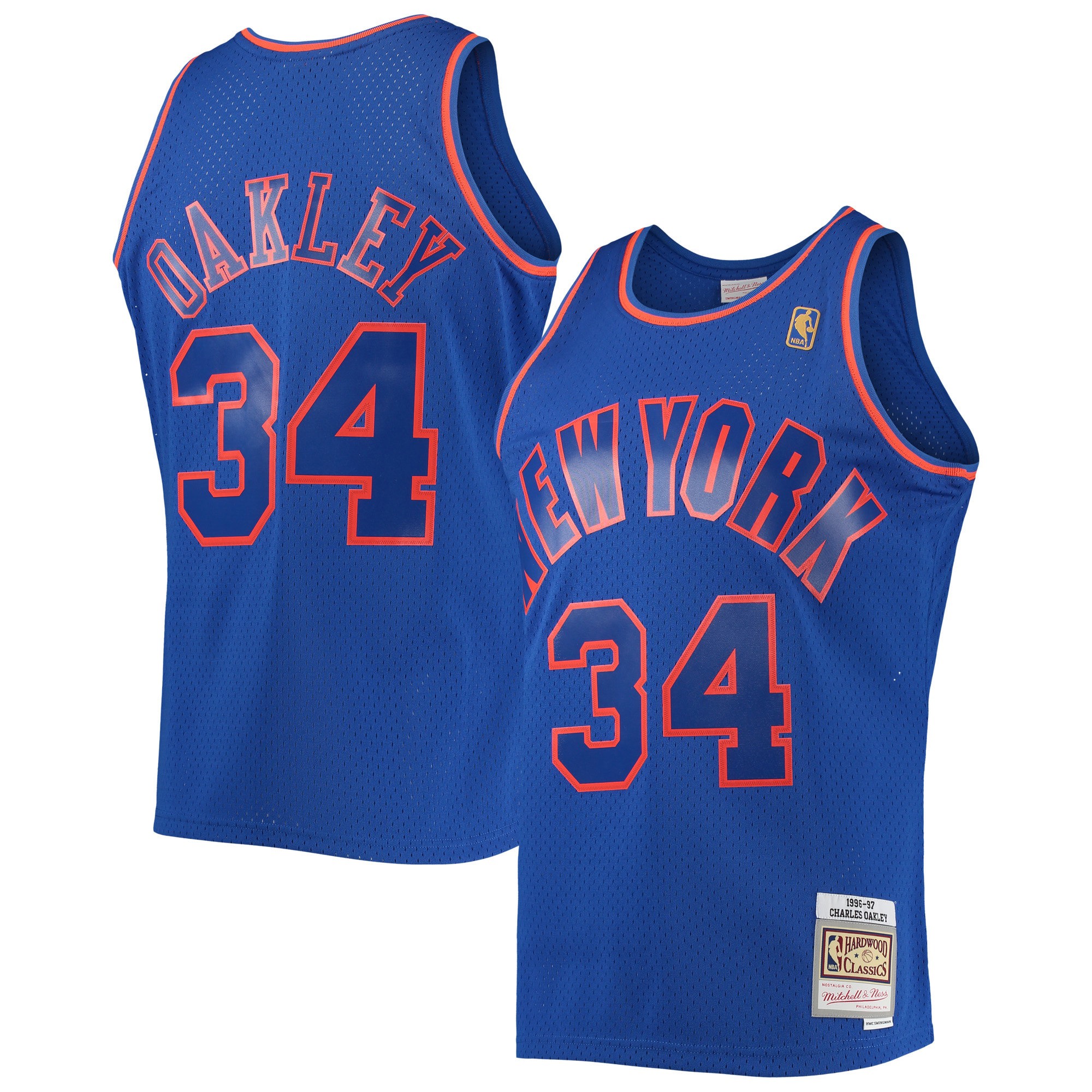 Charles oakley new york knicks mitchell & ness 1996-97 hardwood classics swingman jersey for nba basketball fans 