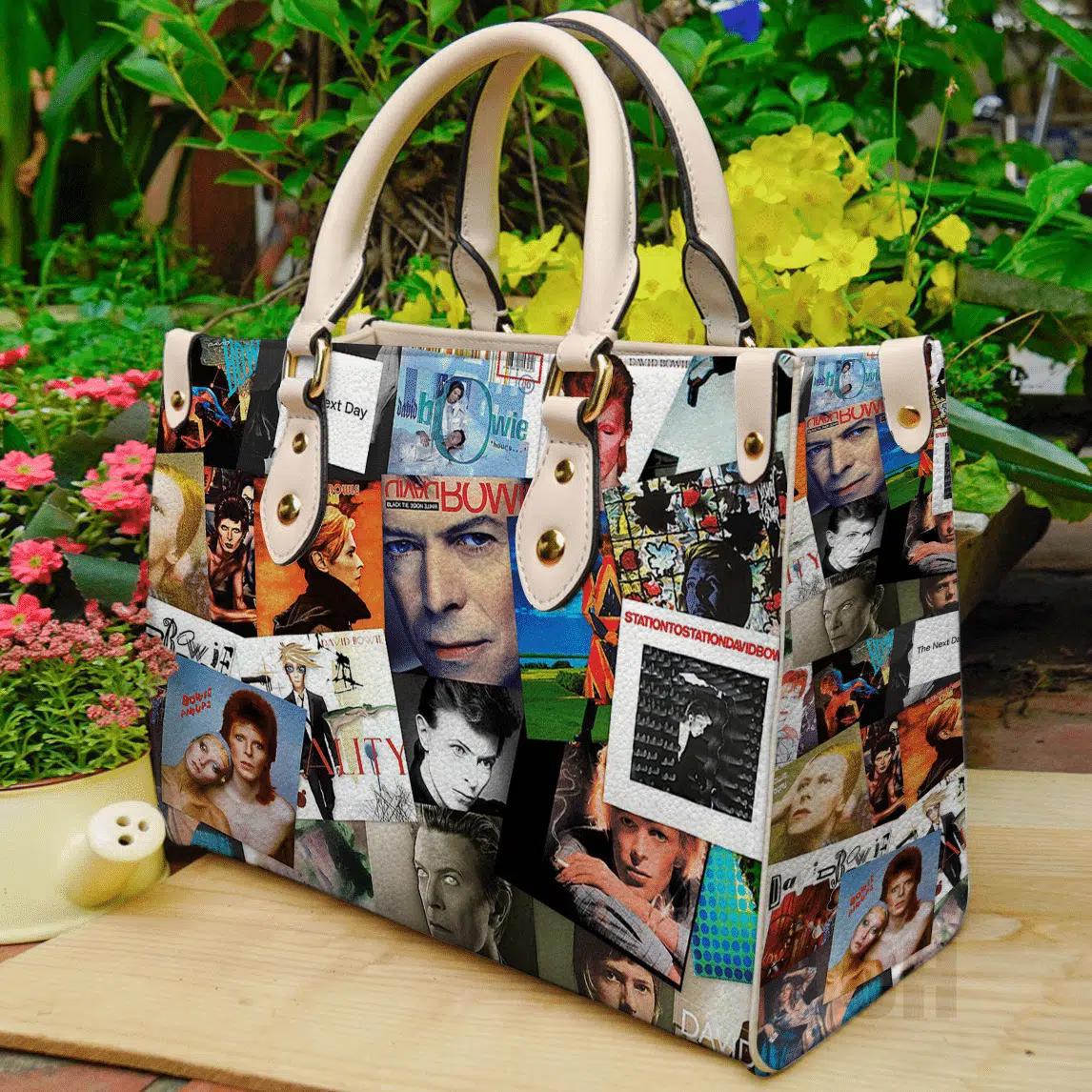 David bowie women leather hand bag