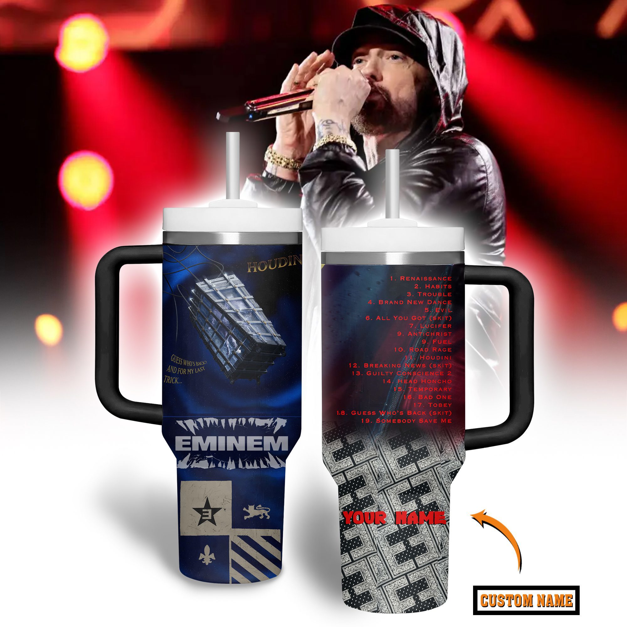 Eminem’s music custom 40oz stanley tumbler zst1013