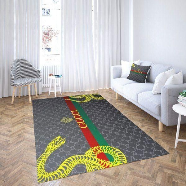 
                    gucci grey luxury area rug for living room hot 2023 bedroom carpet home decor mat
                