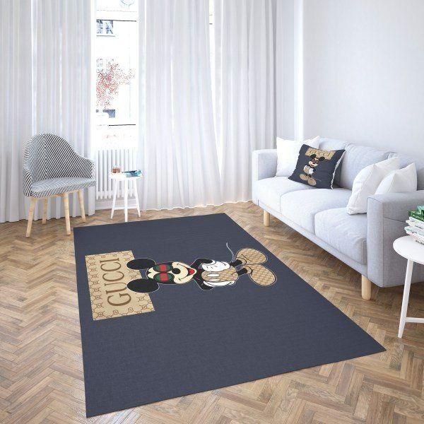 
                    gucci mickey mouse disney luxury area rug for living room hot 2023 bedroom carpet home decor mat
                