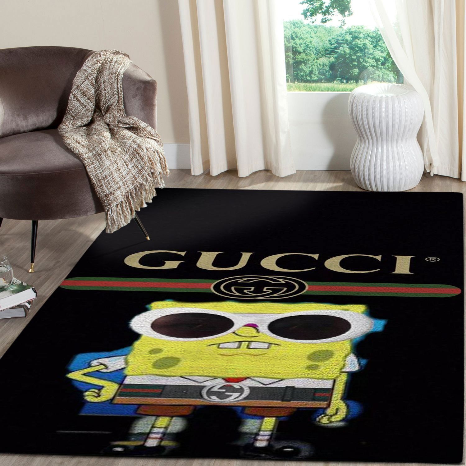 
                    gucci spongebob squarepants luxury area rug for living room hot 2023 bedroom carpet home decor mat
                