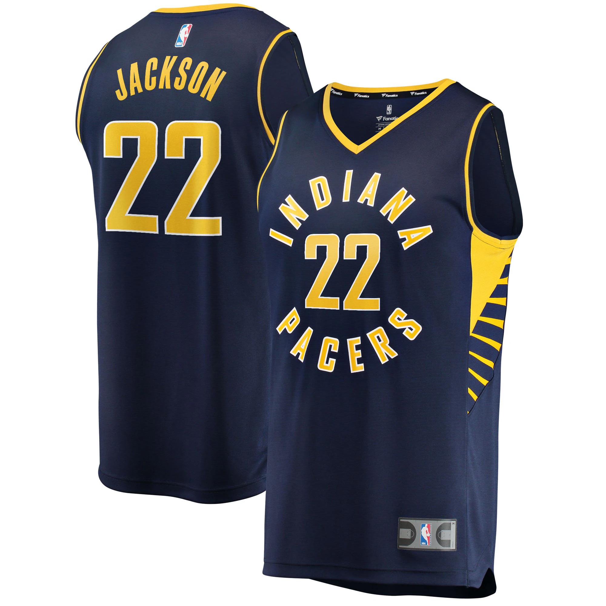 Isaiah jackson indiana pacers fanatics branded 2021/22 fast break replica player jersey for nba basketball fans 