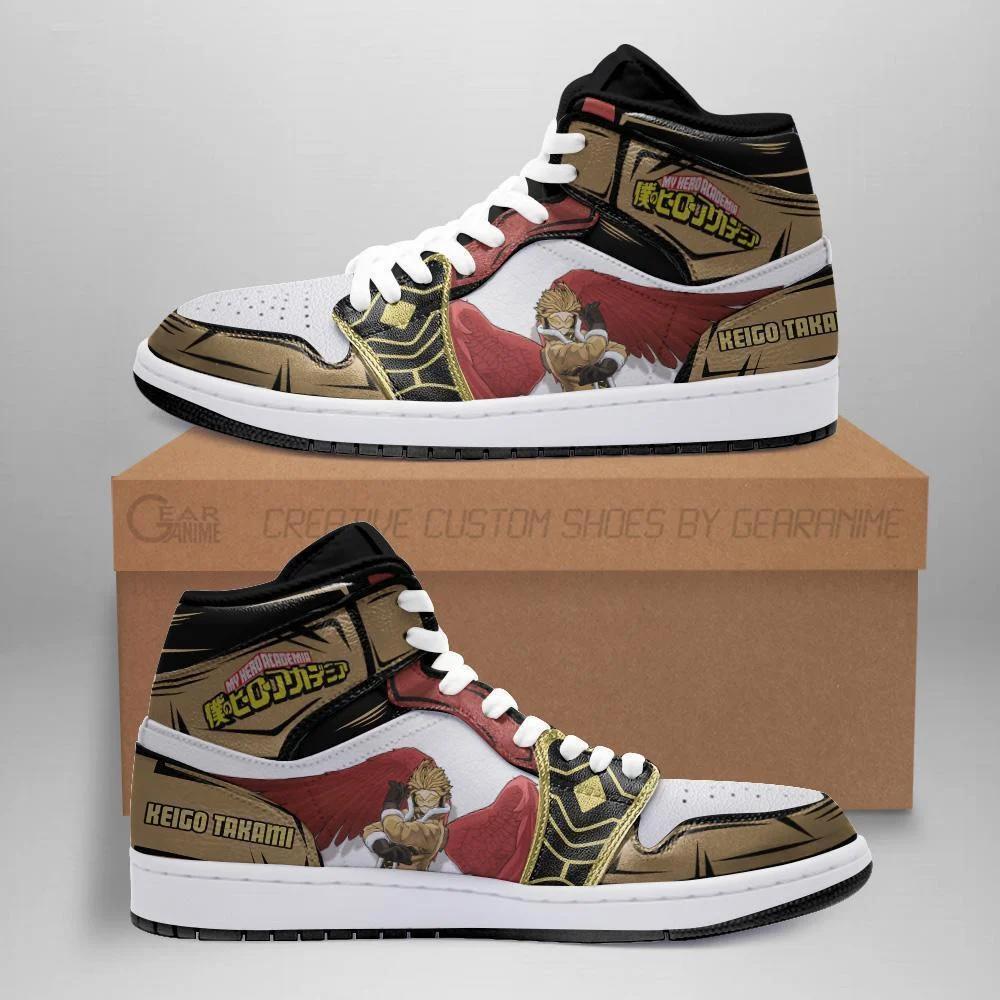 Keigo takami air jordan hightop ( j1 sneakers ) custom hawks bnha mn08