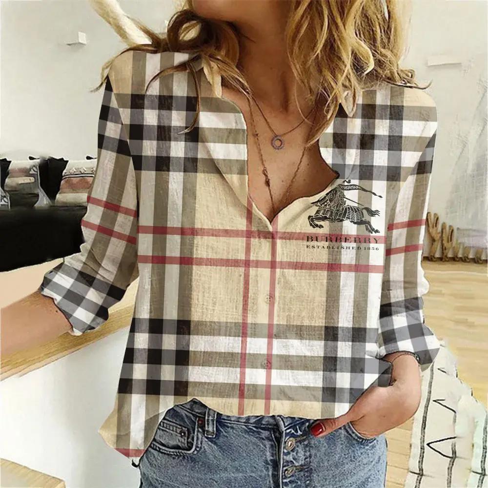 Limited edition burberry women linen tshirt luxury