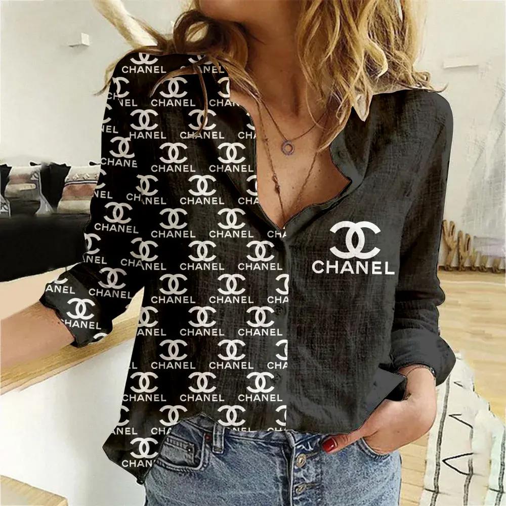 Limited edition chanel women linen tshirt luxury