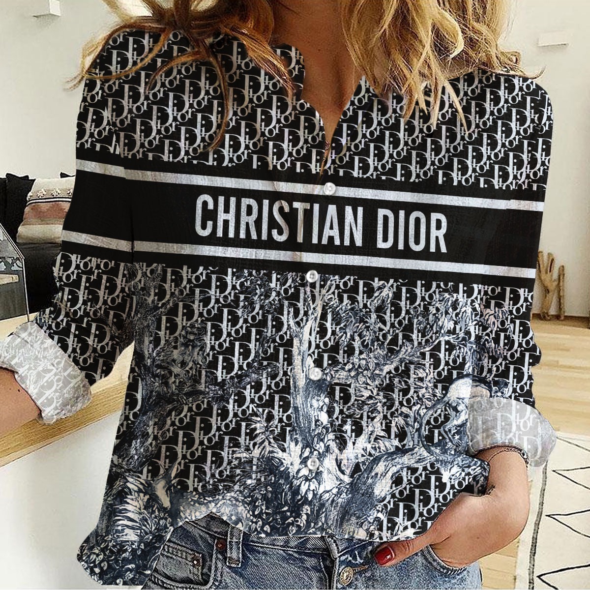 Limited edition christian dior women linen tshirt luxury – nhm07