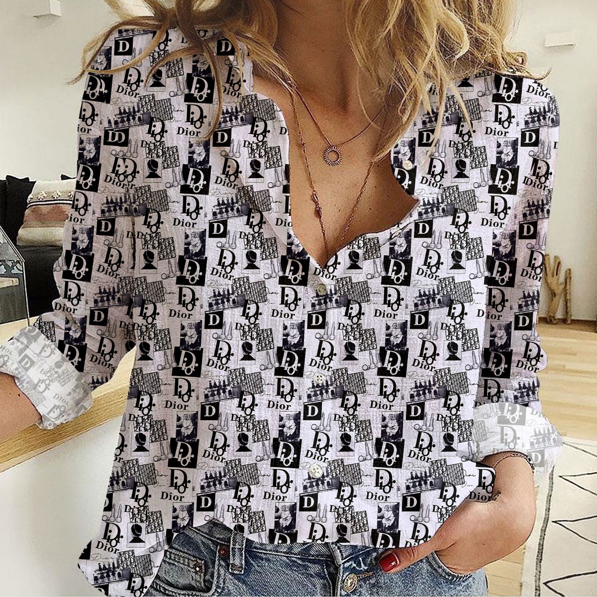 Limited edition christian dior women linen tshirt luxury – nhm10