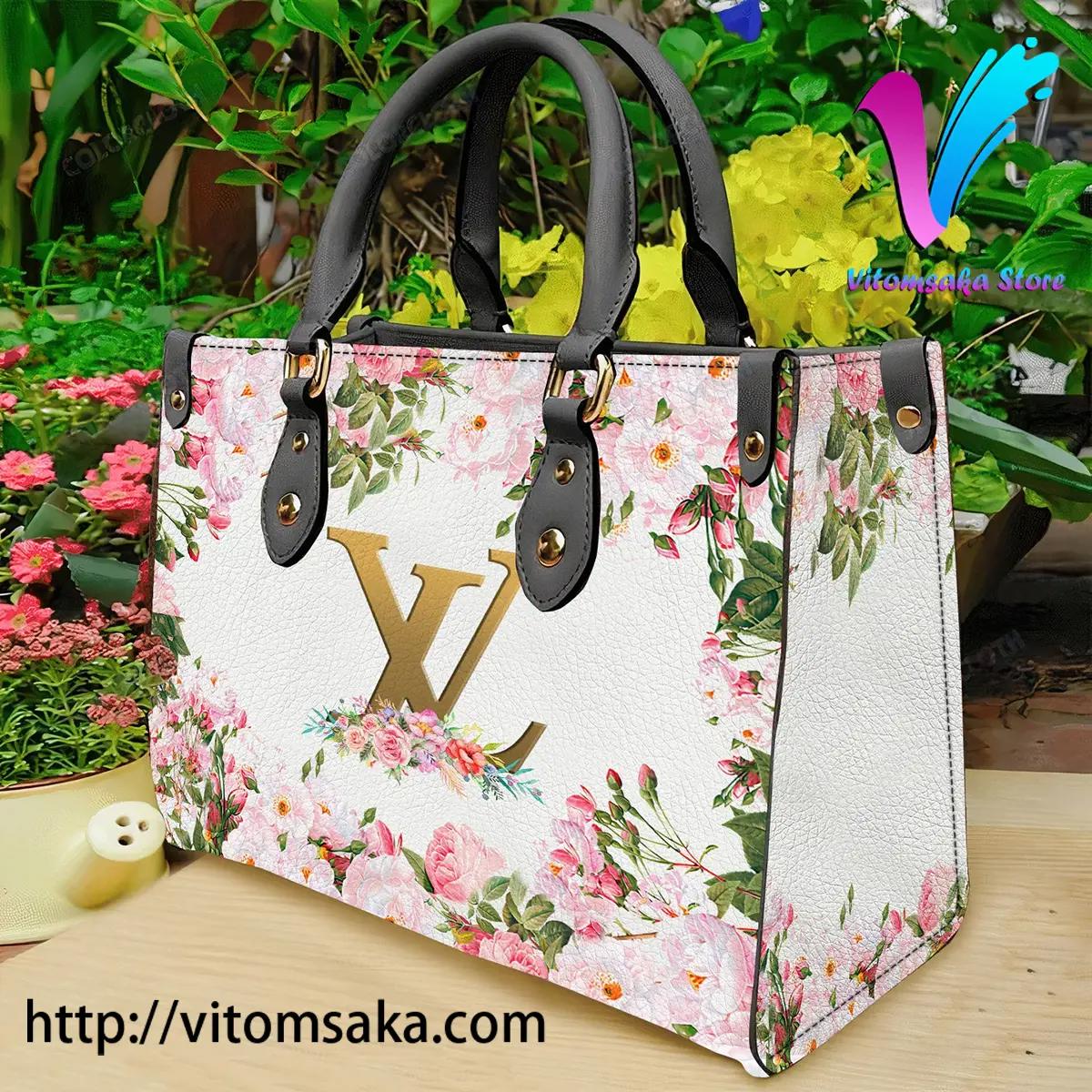 
            louis vuitton floral luxury brand fashion women small handbag for beauty
          