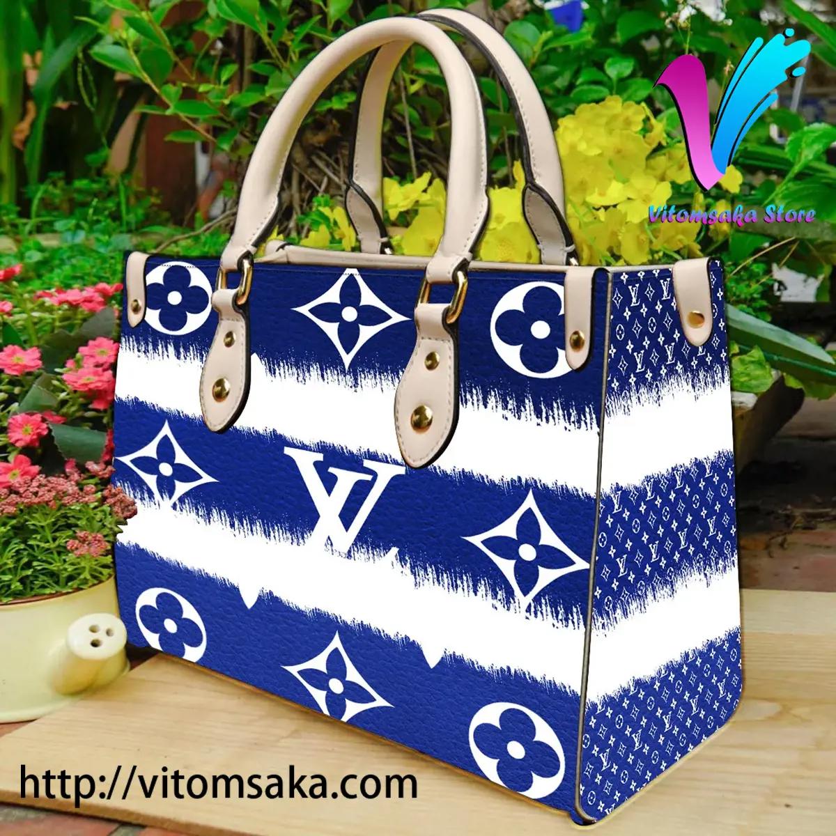 
            louis vuitton white blue premium women small handbag luxury brand for beauty
          