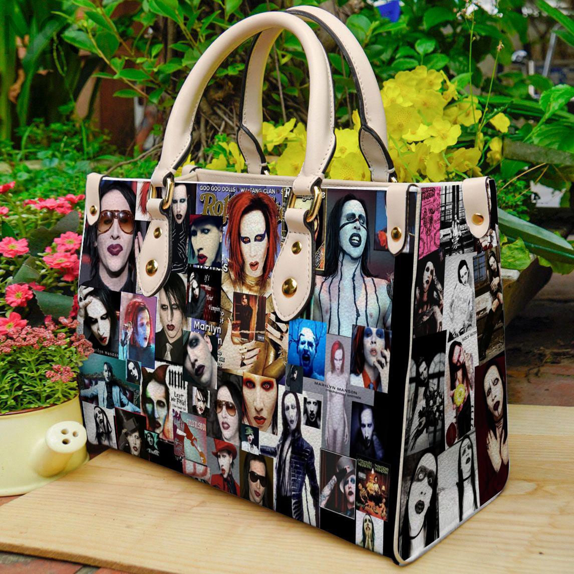 Marilyn manson women leather hand bag