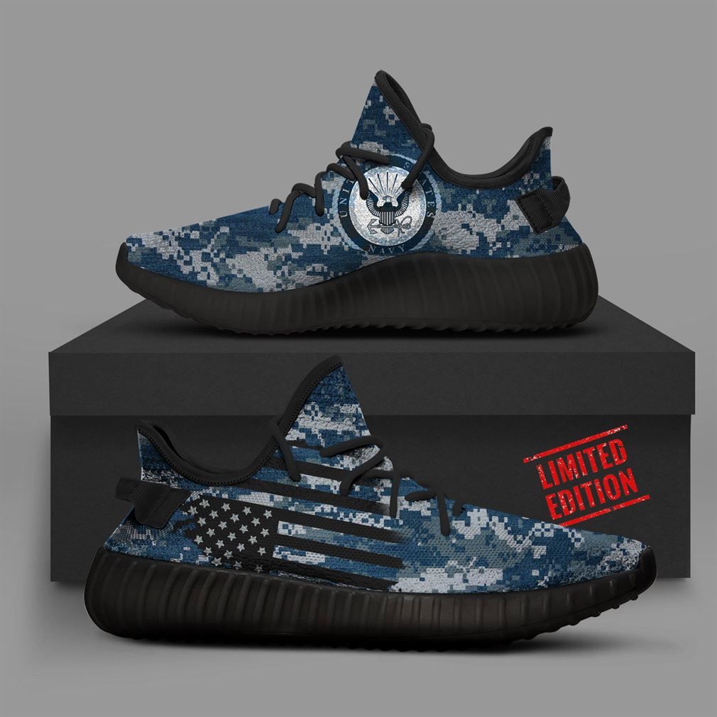 Navy camo yeezy shoes sport sneakers