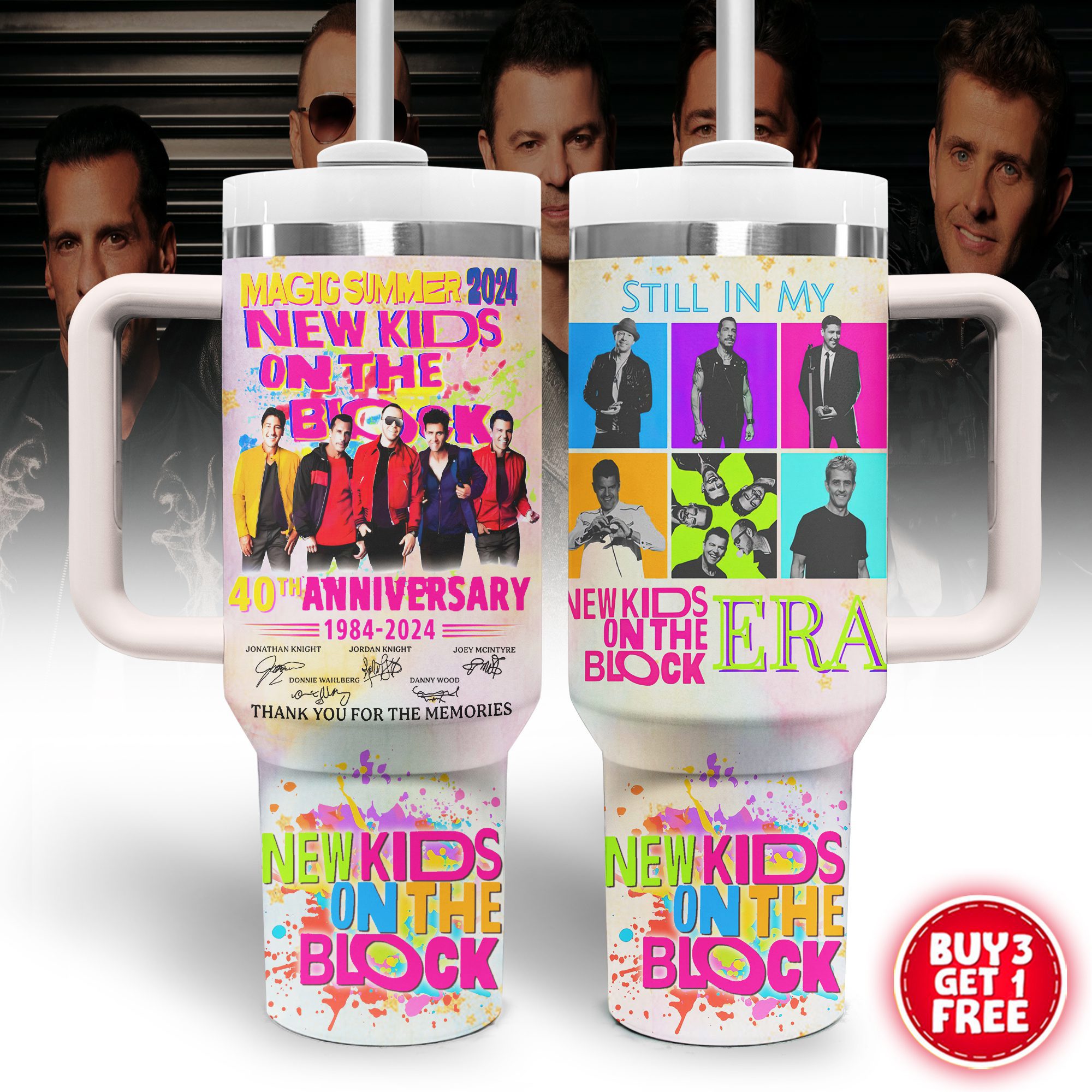 New kids on the block music custom 40oz stanley tumbler zst1007